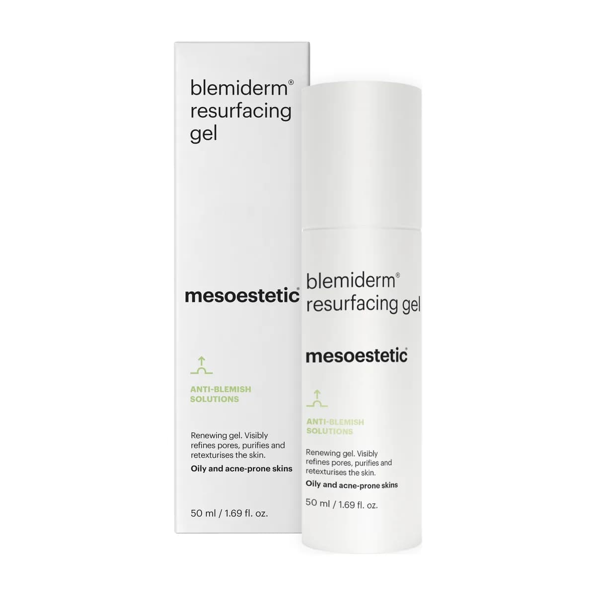 mesoestetic blemiderm resurfacing gel met verpakking